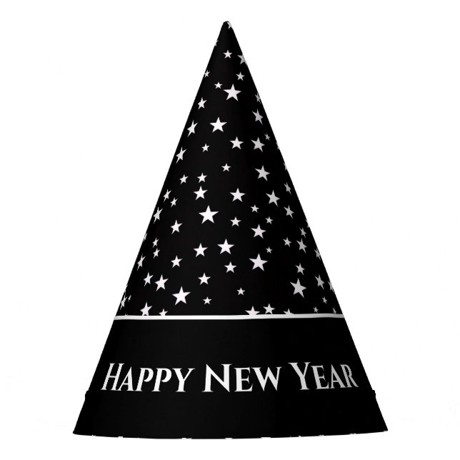 Sterne Silvester-Partyhut Partyhütchen (Vorderseite)