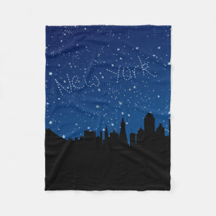 Sterne, Skyline, New York Fleecedecke