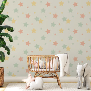Sterne Soft Pastel Baby-Nursery und Kinderzimmer Tapete