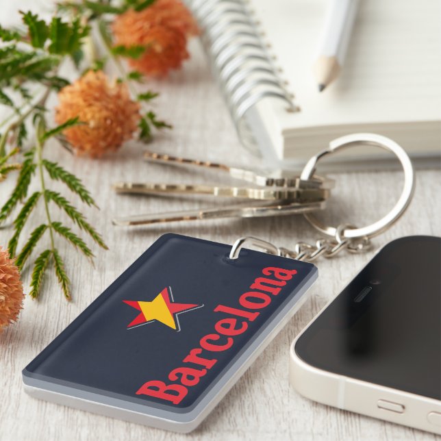 Sterne Spaniens – Barcelona Schlüsselanhänger (Vorderseite rechts)