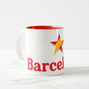 Sterne Spaniens – Barcelona Zweifarbige Tasse
