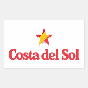 Sterne Spaniens – Costa del Sol Rechteckiger Aufkleber