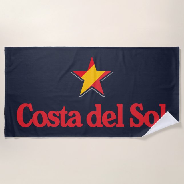Sterne Spaniens – Costa del Sol Strandtuch (Vorderseite)
