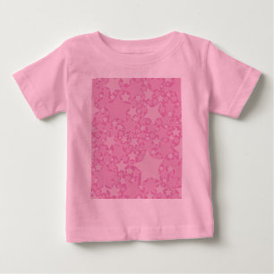 Sterne, Sterne, Sterne - rosa Baby T-shirt