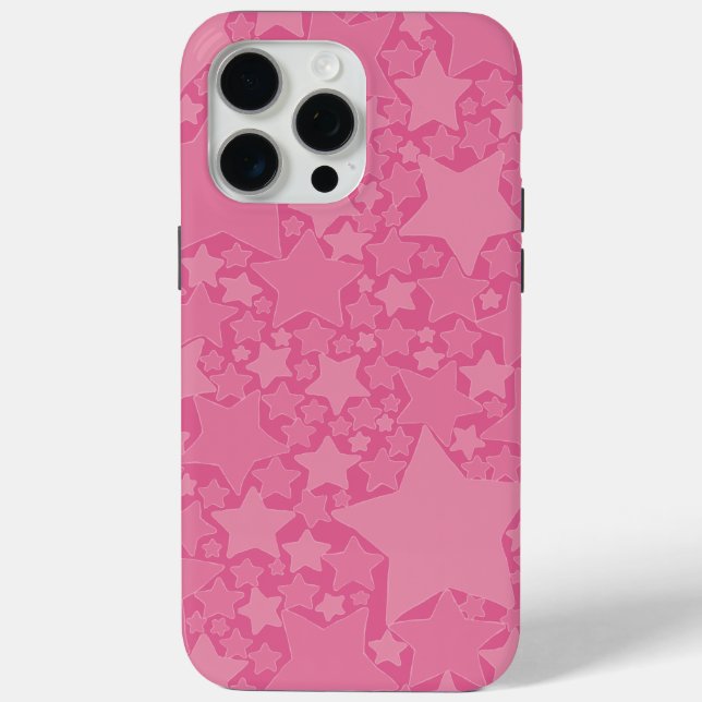 Sterne, Sterne, Sterne - rosa Case-Mate iPhone Hülle (Rückseite)