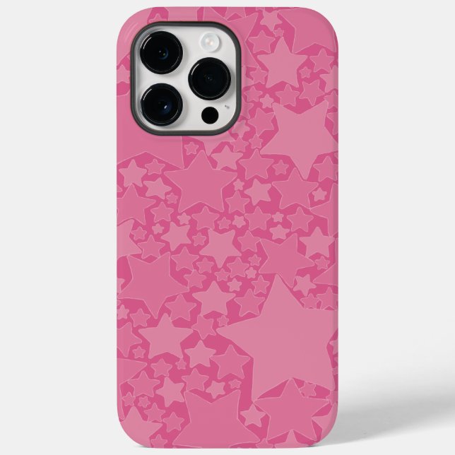 Sterne, Sterne, Sterne - rosa Case-Mate iPhone Hülle (Rückseite)