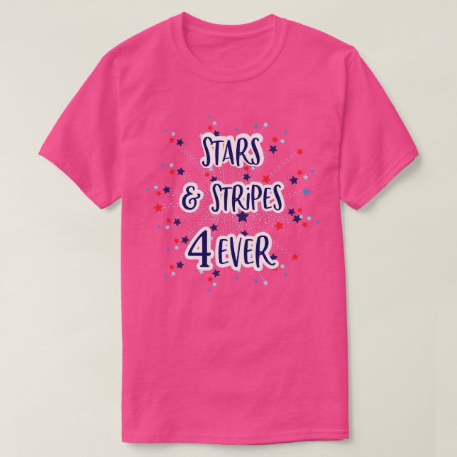 Sterne Streifen 4 je T-Shirt (Design vorne)