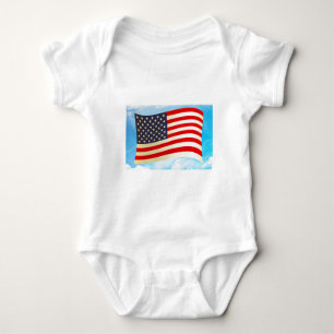 Sterne Streifen der amerikanischen Flagge ehren di Baby Strampler