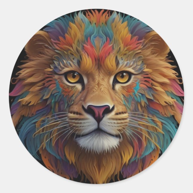 Sterne & Streifen: Die Schlüsselanhänger-Kollektio Runder Aufkleber (Vorderseite)