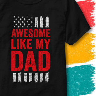 Sterne Streifen Flagge Zitat Großartig Wie Mein Va T-Shirt
