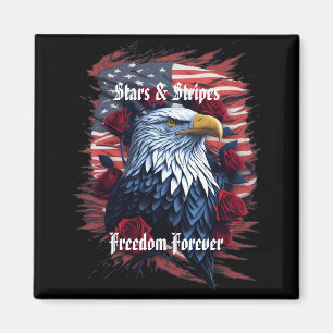 Sterne Streifen Freiheit für immer Adler Amerikani Magnet