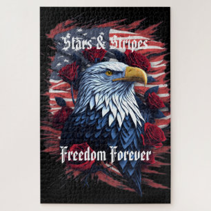 Sterne Streifen Freiheit für immer Adler Amerikani Puzzle