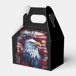 Sterne & Streifen Freiheit Rosen Adler Amerikanisc Geschenkschachtel