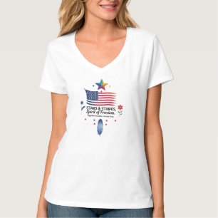 Sterne & Streifen im Blut - Geist der Freiheit T-Shirt