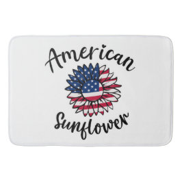 Sterne & Streifen Sonnenblumen: Ein Patriotisches  Badematte