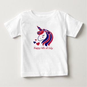 Sterne, Streifen und Einhornmagie Baby T-shirt