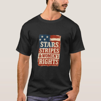 Sterne, Streifen und Frauenrechte - abgenutzte Fla T-Shirt