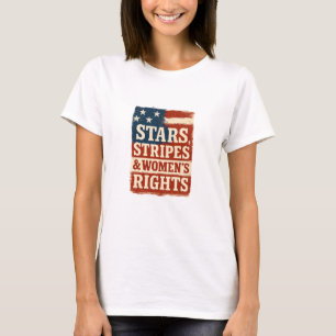 Sterne, Streifen und Frauenrechte - abgenutzte Fla T-Shirt