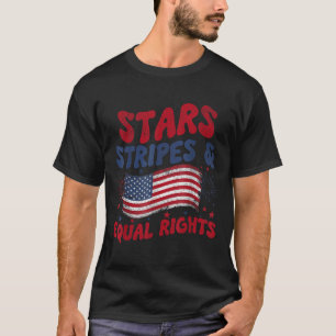 Sterne Streifen Und Gleichberechtigung 4. Juli  T-Shirt