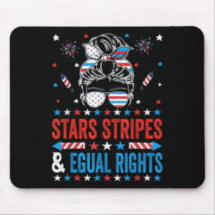 Sterne Streifen Und Gleiche Rechte 4. Juli Frauen Mousepad