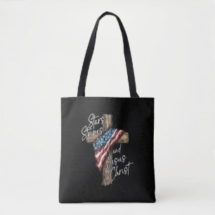 Sterne Streifen und Jesus Christus Glaube Patriot