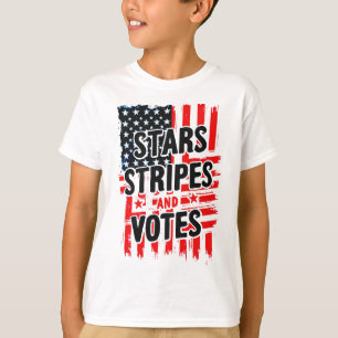 Sterne, Streifen und Stimmen mit amerikanischer Fl T-Shirt