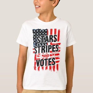 Sterne, Streifen und Stimmen mit amerikanischer Fl T-Shirt