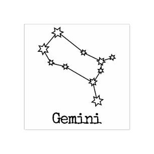 Sterne Tierkreiszeichen Himmels Horoskop Zwillinge Gummistempel