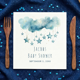 Sterne träumen Baby Dusche Blue Stars Serviette