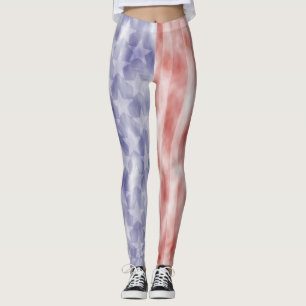 Sterne u. Streifen-amerikanische Flaggen-Leggings Leggings