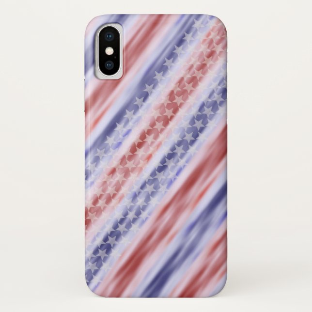 Sterne u. Streifen grafischer iPhone Fall Case-Mate iPhone Hülle (Rückseite)