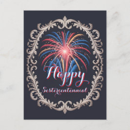 Sterne über der Stadt • 1776–2026 Einladung zur Fe Postkarte