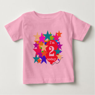 Sterne und Ballon 2. Geburtstag T - Shirt und Gesc