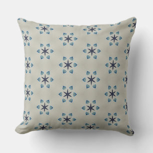 Sterne und blaue Herzen Beige Kissen Kissen
