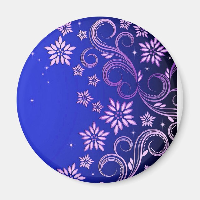 Sterne und Blume 3 Magnet (Vorne)
