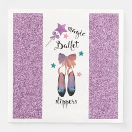 Sterne und Bögen und Zauberballett-Slippers Serviette