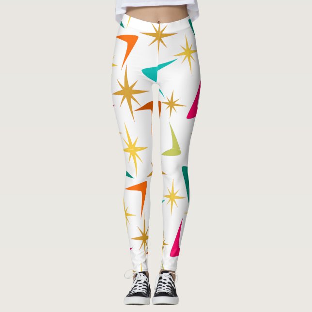 Sterne und Boomerangs Leggings (Vorderseite)