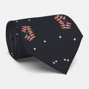 Sterne und einzigartige Raumschiff Muster Neck Tie Krawatte