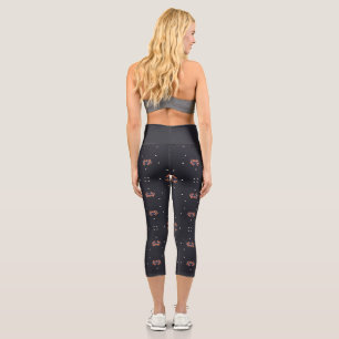 Sterne und einzigartiges Raumschiff Capri Leggings
