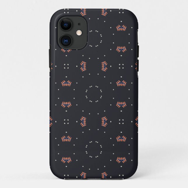 Sterne und einzigartiges Raumschiffmuster Case-Mate iPhone Hülle (Rückseite)
