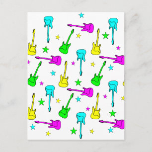 Sterne und Gitarren Postkarte