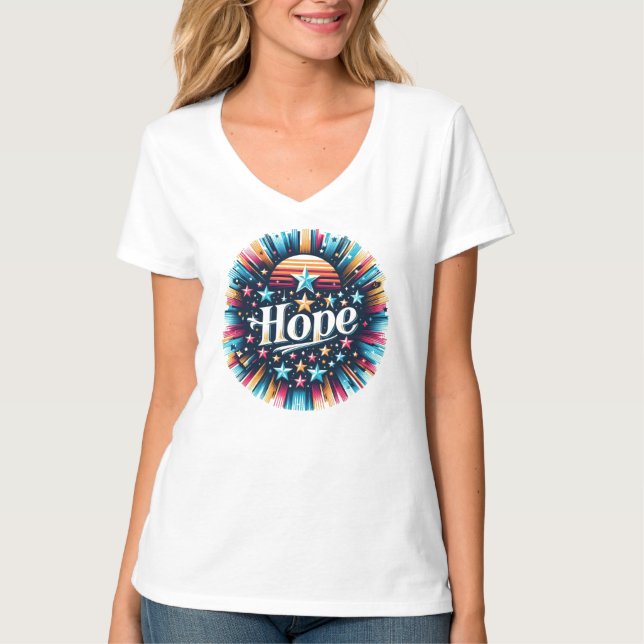 Sterne und Hoffnung T-Shirt (Vorderseite)