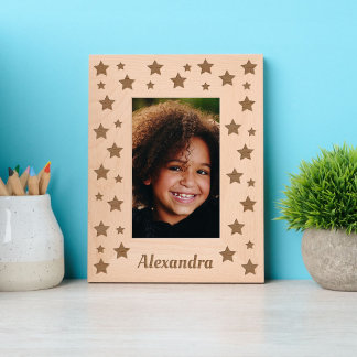 Sterne und Individuelle Name Geätzte Rahmen