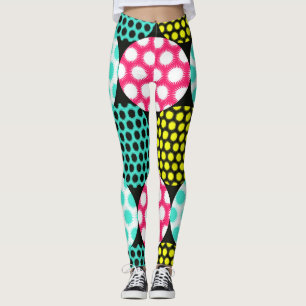 Sterne und Kreise, bunte Pop. Leggings