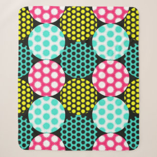 Sterne und Kreise, bunte Pop. Sherpadecke