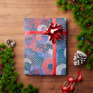 Sterne und Kreise, zufällige Überlappung Geschenkpapier