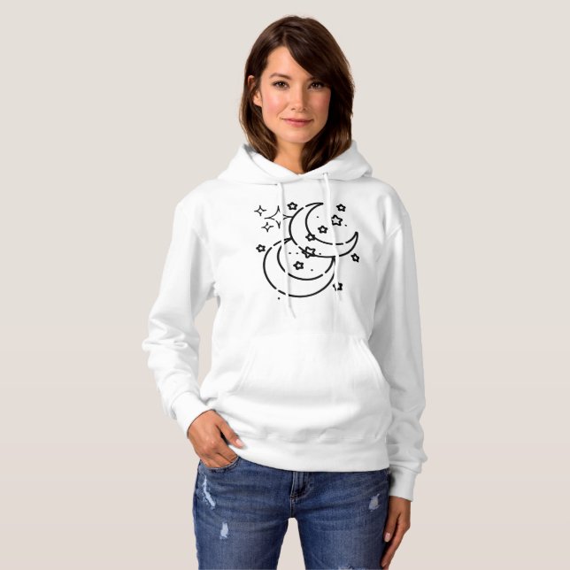 Sterne und Mond Hoodie (Vorne ganz)