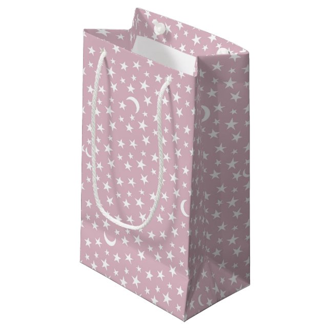 Sterne und Mond Kleine Geschenktüte (Vorderseite Schrägansicht)