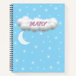 STERNE UND MOND Personalisiert Notizbuch