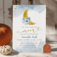 Sterne und Moon Dusty Blue Baby Dusche